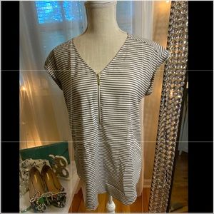 Black and white striped top